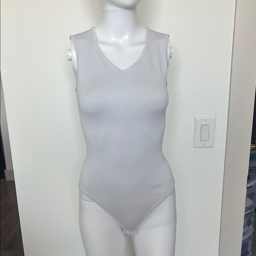 White Sleeveless Bodysuit